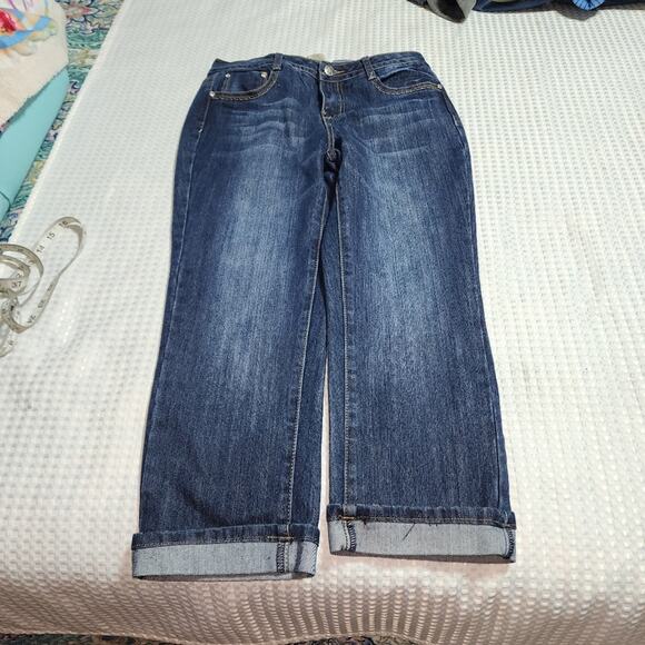 EARL JEANS EUC WOMEN'S SIZE 6 DENIM CROPPED JEANS - Picture 1 of 8